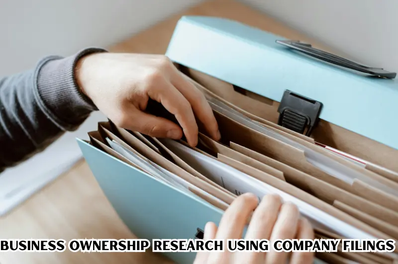 business ownership research using company filings