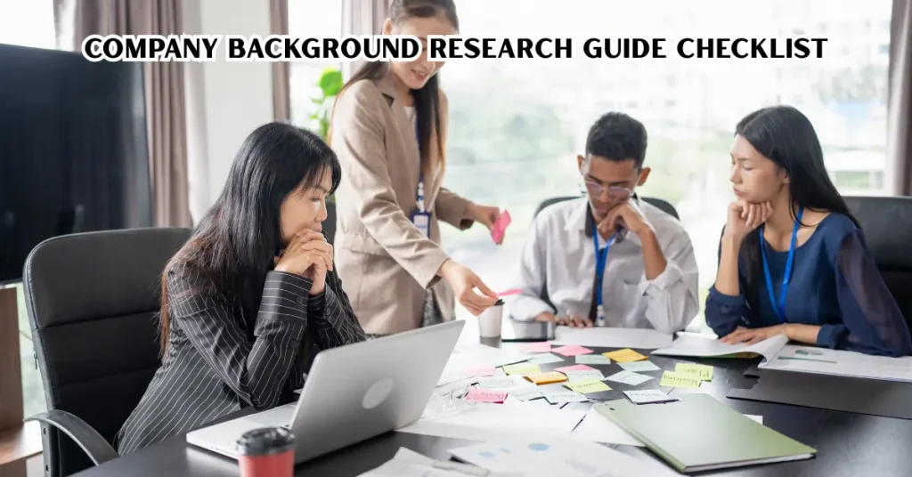 company background research guide checklist