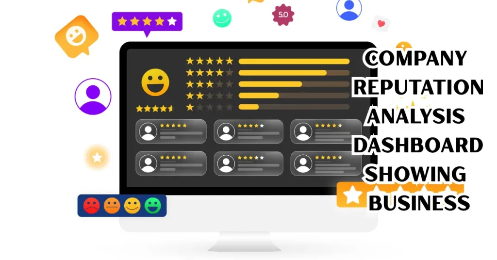 company reputation analysis dashboard showing business
