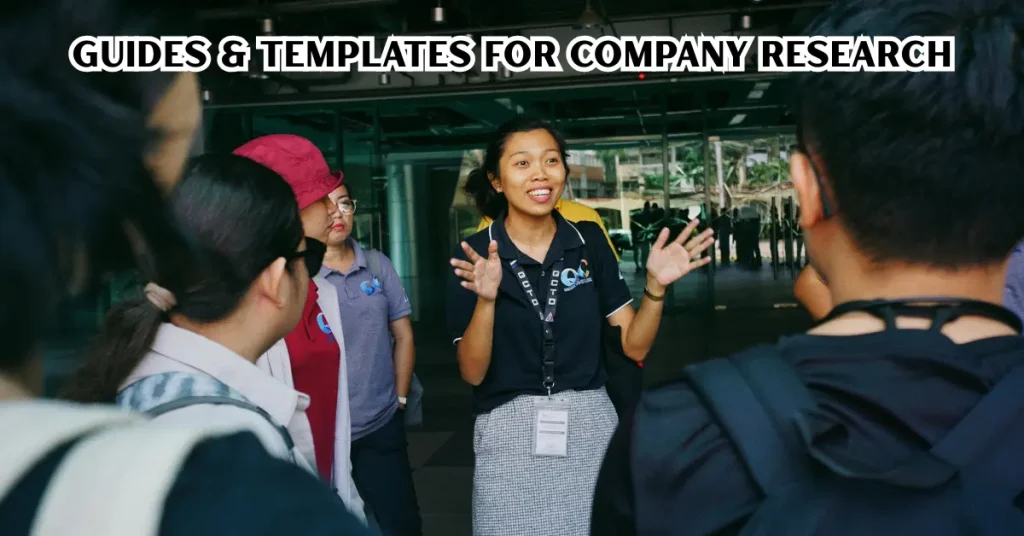 guides & templates for company research